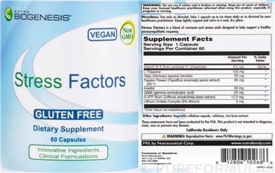 Stress Factors label