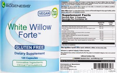 White Willow Forte label