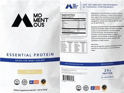 Essential Protein Vanilla label