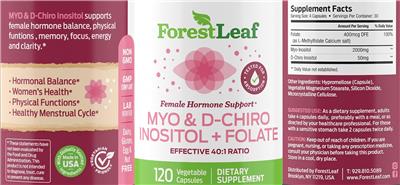 Myo & D-Chiro Inositol + Folate label