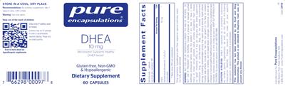 DHEA 10 mg label