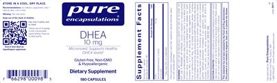 DHEA 10 mg label