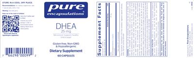 DHEA 25 mg label