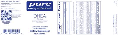 DHEA 25 mg label