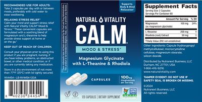 Calm Mood & Stress label