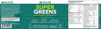 Super Greens label