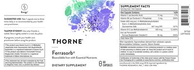 Ferrasorb label