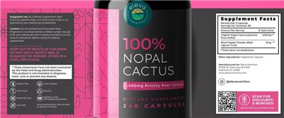 100% Nopal Cactus label