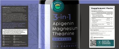 3-in-1 Apigenin Magnesium Theanine Complex label