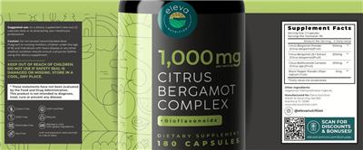 Citrus Bergamot Complex 1,000 mg label