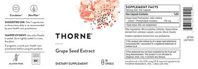 Grape Seed Extract label