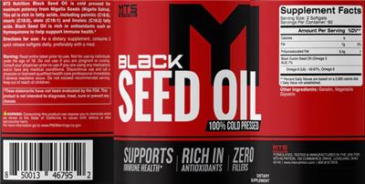 Black Seed Oil label