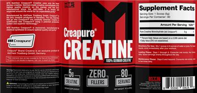 Creapure Creatine 5g label