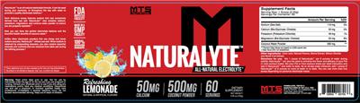 Naturalyte Refreshing Lemonade label