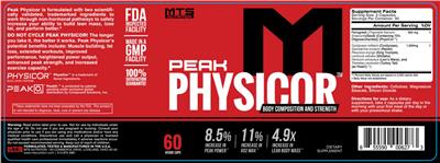 Peak Physicor label