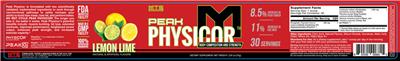 Peak Physicor Lemon Lime label