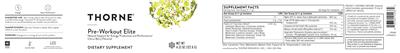 Pre-Workout Elite Citrus Berry Flavored label