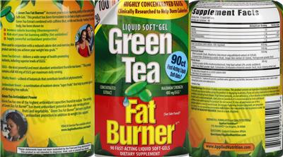 Green Tea Fat Burner label