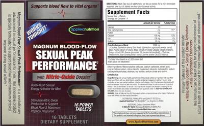Magnum Blood-Flow Sexual Peak Performance label