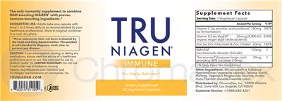 Tru Niagen Immune label