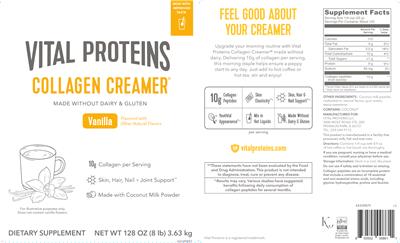 Collagen Creamer Vanilla label