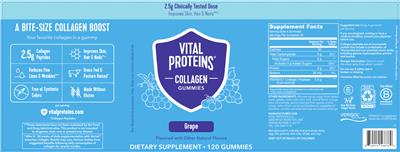 Collagen Gummies Grape label