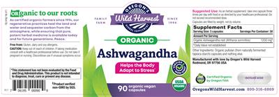 Ashwagandha label