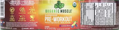 Pre-Workout Lemon Berry label
