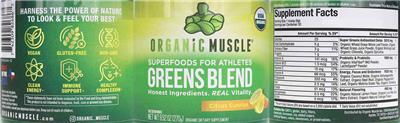 Greens Blend Citrus Sunrise label