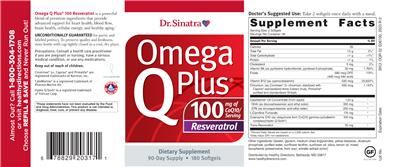 Omega Q Plus 100 Resveratrol label