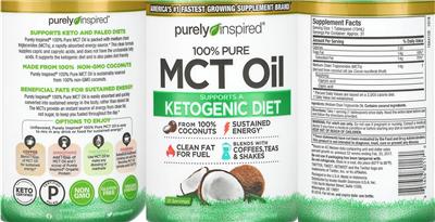 100% Pure MCT Oil label