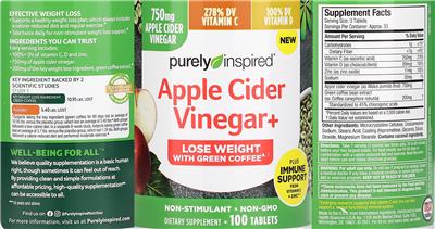 Apple Cider Vinegar+ label