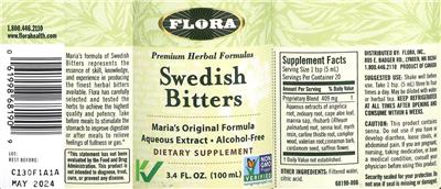 Swedish Bitters label