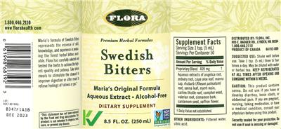 Swedish Bitters label