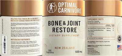 Bone & Joint Restore 500 mg label