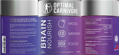 Brain Nourish 500 mg label