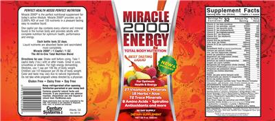Miracle 2000 Energy label
