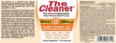 The Cleaner Women's Formula label