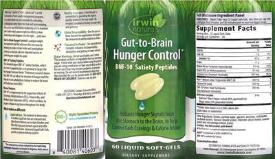 Gut-to-Brain Hunger Control label