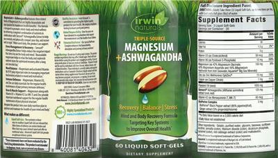 Magnesium + Ashwagandha label