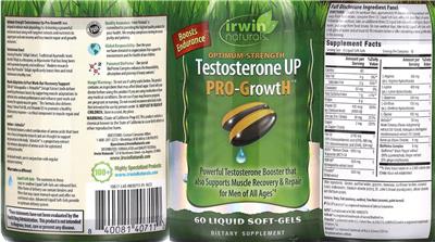 Optimum-Strength Testosterone UP PRO-GrowtH label