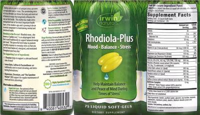 Rhodiola-Plus label