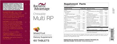 Chewable Multi RP Mixed Fruit label