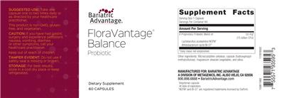 FloraVantage Balance Probiotic label