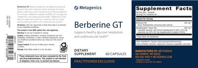 Berberine GT label