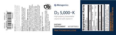 D3 5,000 + K label