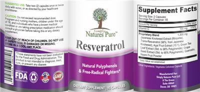 Resveratrol label