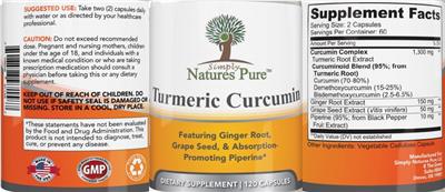 Turmeric Curcumin label