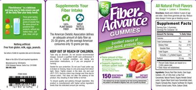 Fiber Advance Gummies label