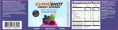 Energy Gummies Elderberry label